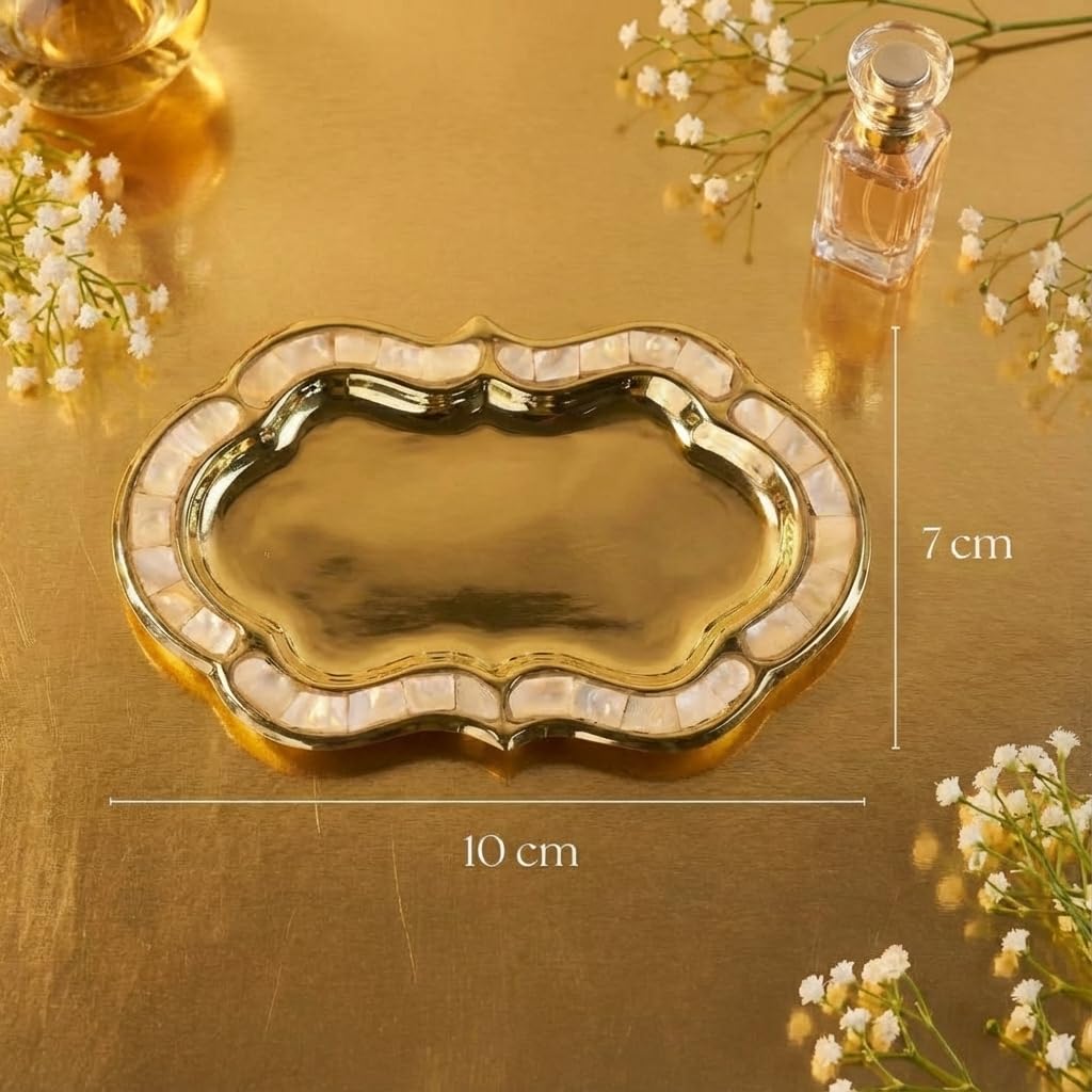 brass mother of pearl apple pear trinket set with tray for gifting, jewellery & keepsake storage brass mother of pearl apple pear trinket set with tray for gifting, jewellery & keepsake storage