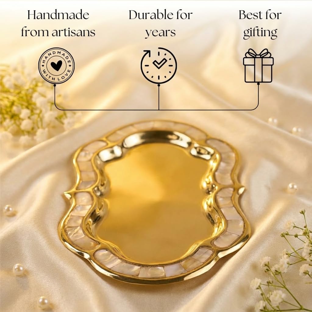 brass mother of pearl apple pear trinket set with tray for gifting, jewellery & keepsake storage brass mother of pearl apple pear trinket set with tray for gifting, jewellery & keepsake storage