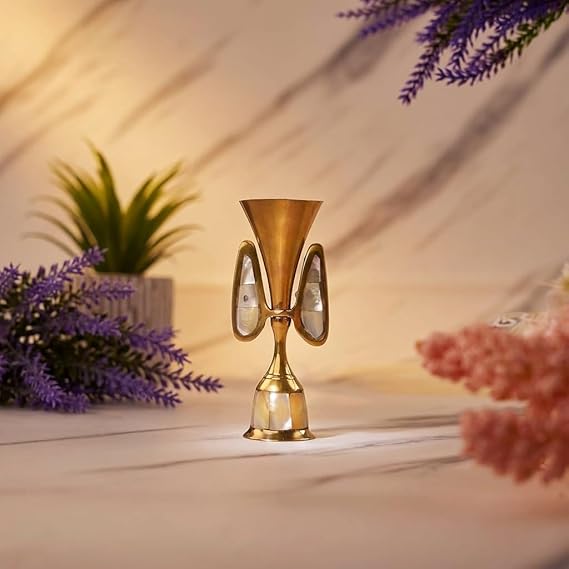 single brass & mother of pearl candle holder for taper candles – decorative candlestick for home, bedroom, living room decor, table centerpieces (angel) 17 x 7 cm pack of 1 single brass & mother of pearl candle holder for taper candles – decorative candlestick for home, bedroom, living room decor, table centerpieces (angel) 17 x 7 cm pack of 1
