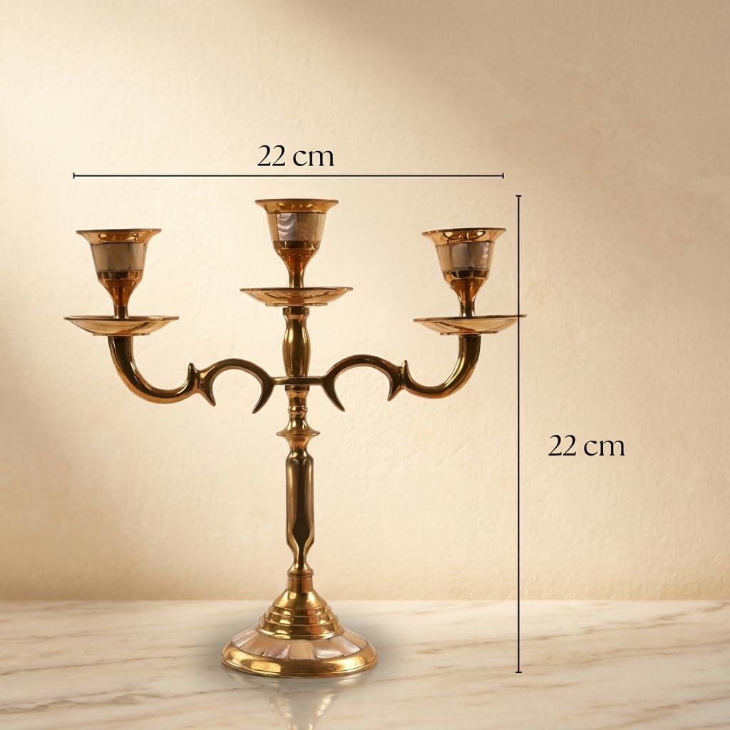 single brass & mother of pearl candle holder – decorative candlestick for home, bedroom, living room decor, table centerpieces (candelabra 2) single brass & mother of pearl candle holder – decorative candlestick for home, bedroom, living room decor, table centerpieces (candelabra 2)