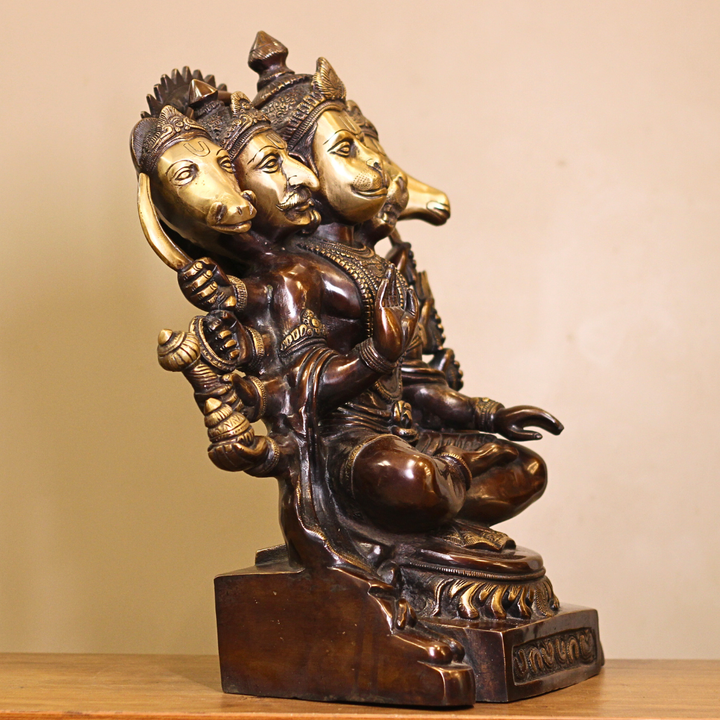 brass panchmukhi hanuman 16"inches brass panchmukhi hanuman 16"inches