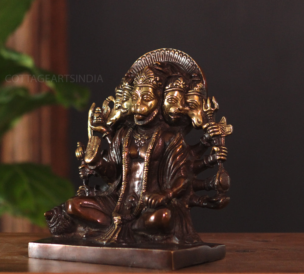 brass panchmukhi hanuman 16"inches brass panchmukhi hanuman 16"inches