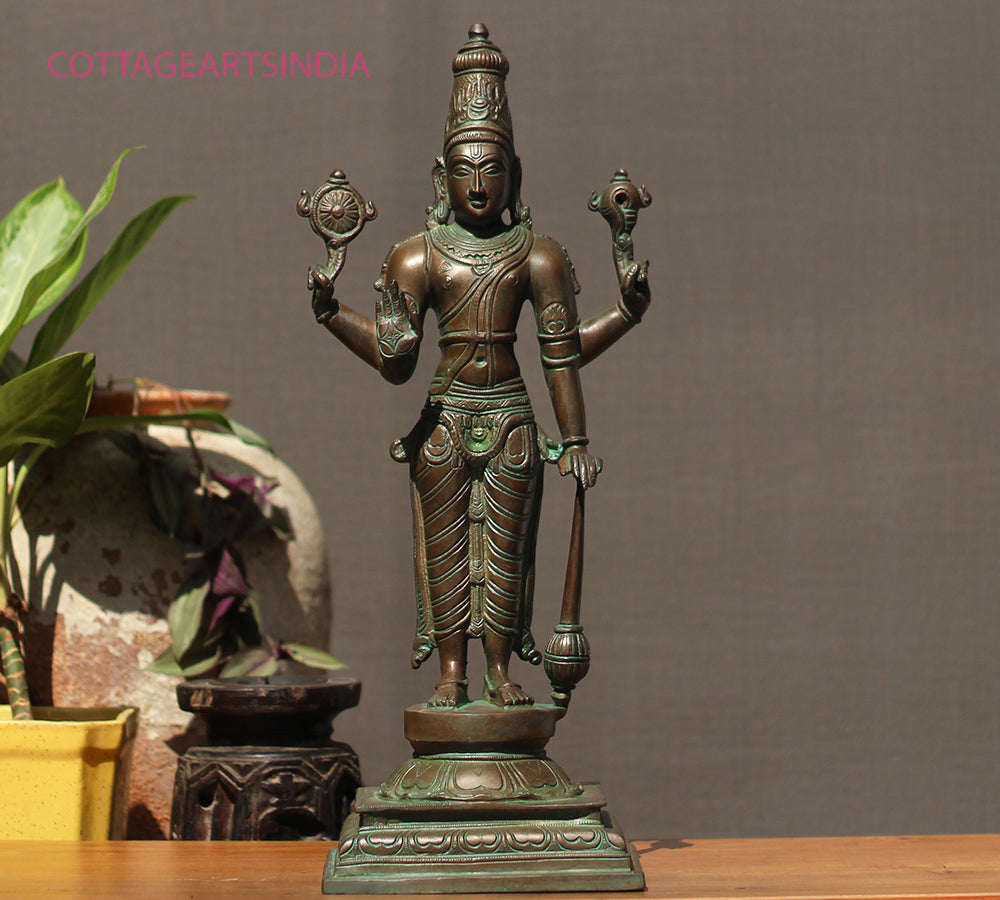 brass vishnu bronze finish 18" brass vishnu bronze finish 18"