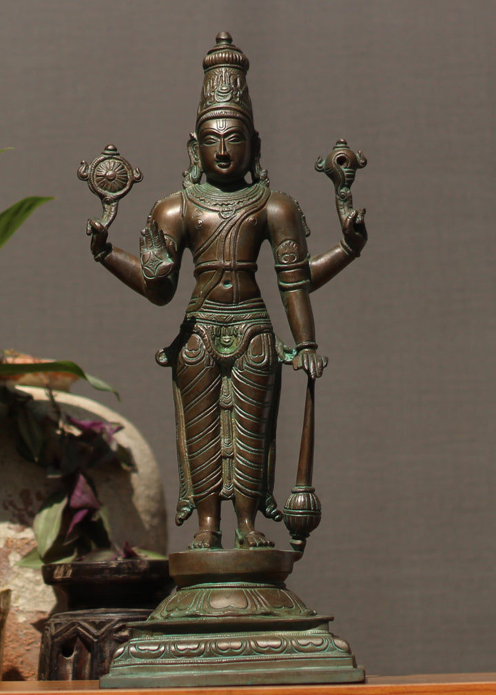 brass vishnu bronze finish 18" brass vishnu bronze finish 18"