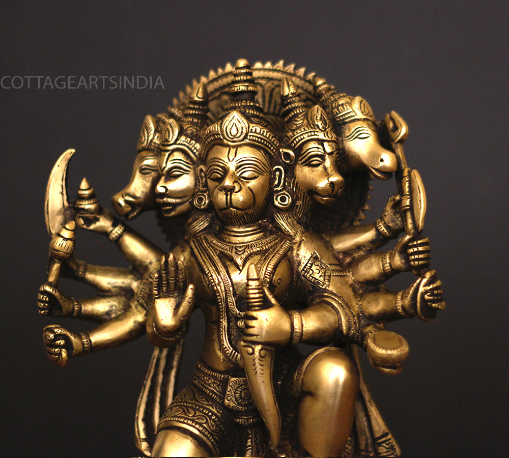 brass panchmukhi hanuman 16"inches brass panchmukhi hanuman 16"inches