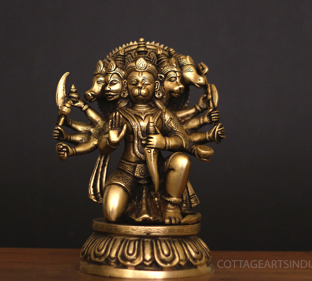 brass panchmukhi hanuman 16"inches brass panchmukhi hanuman 16"inches