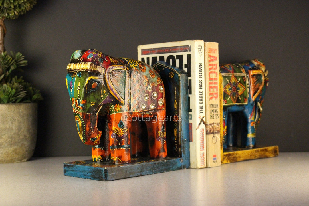 wooden book ends, horse wooden book ends, horse